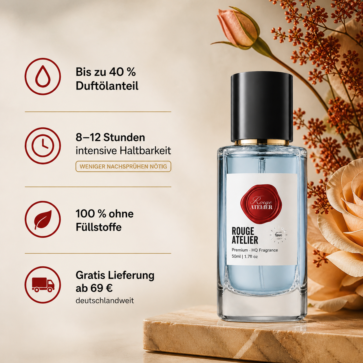 0123  Extrait de Parfum – Geht in die Richtung von GOLD INTENSIVE AOUD | 50 ml